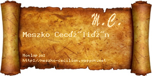 Meszko Cecílián névjegykártya
